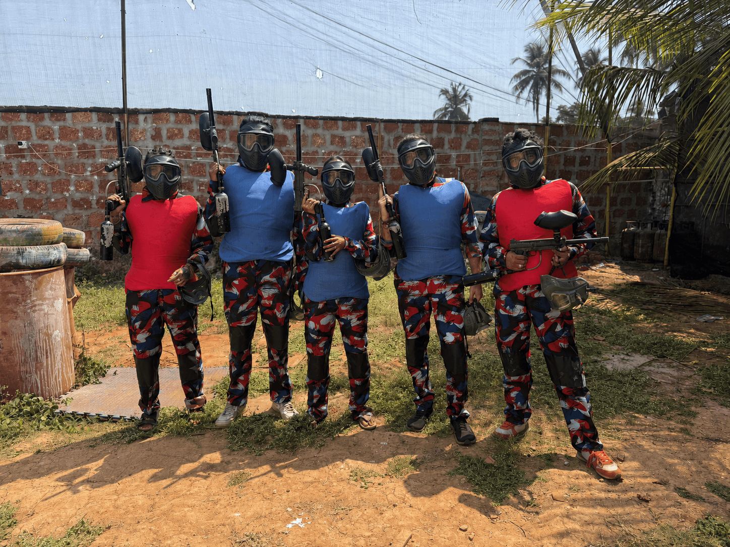 Players enjoying a new paintball experience at The Block