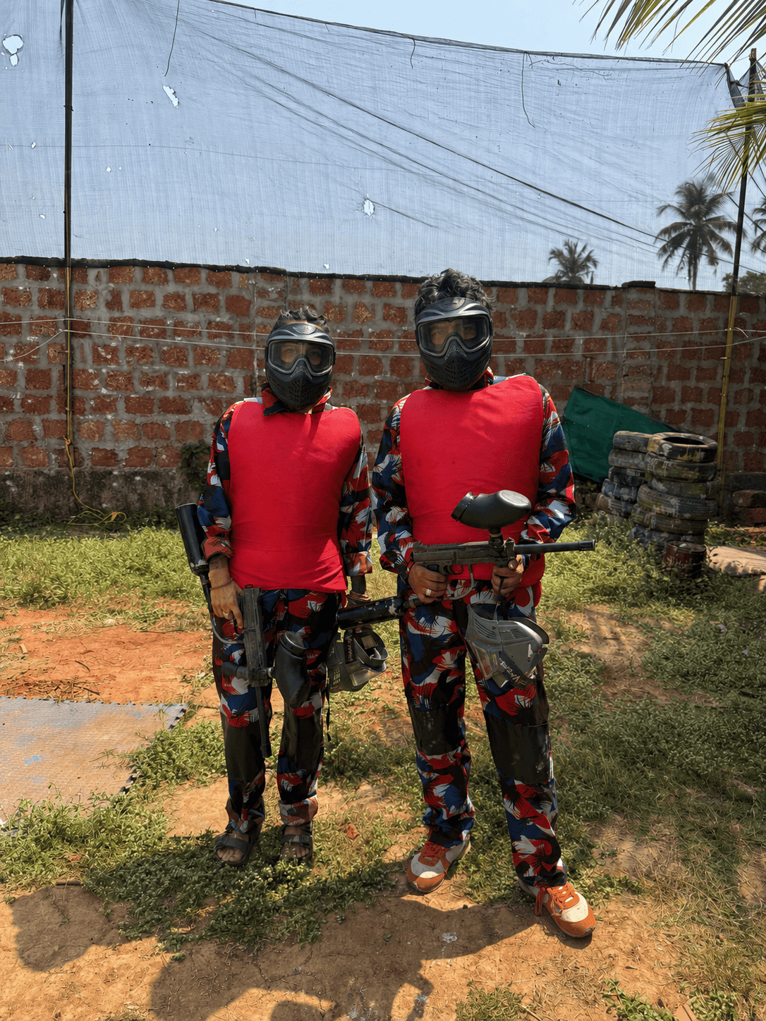 Dynamic paintball action at The Block