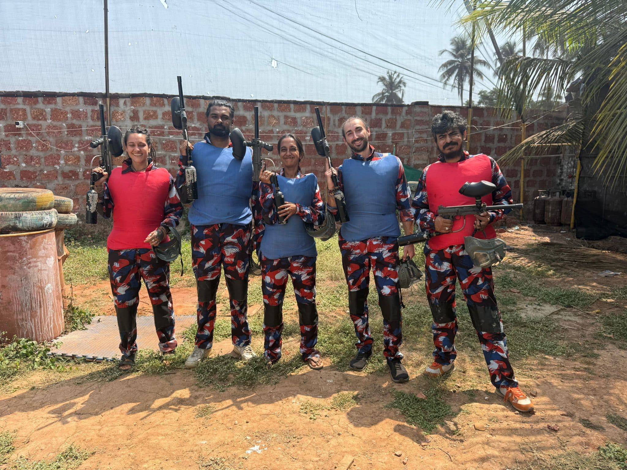 Group of five players at The Block