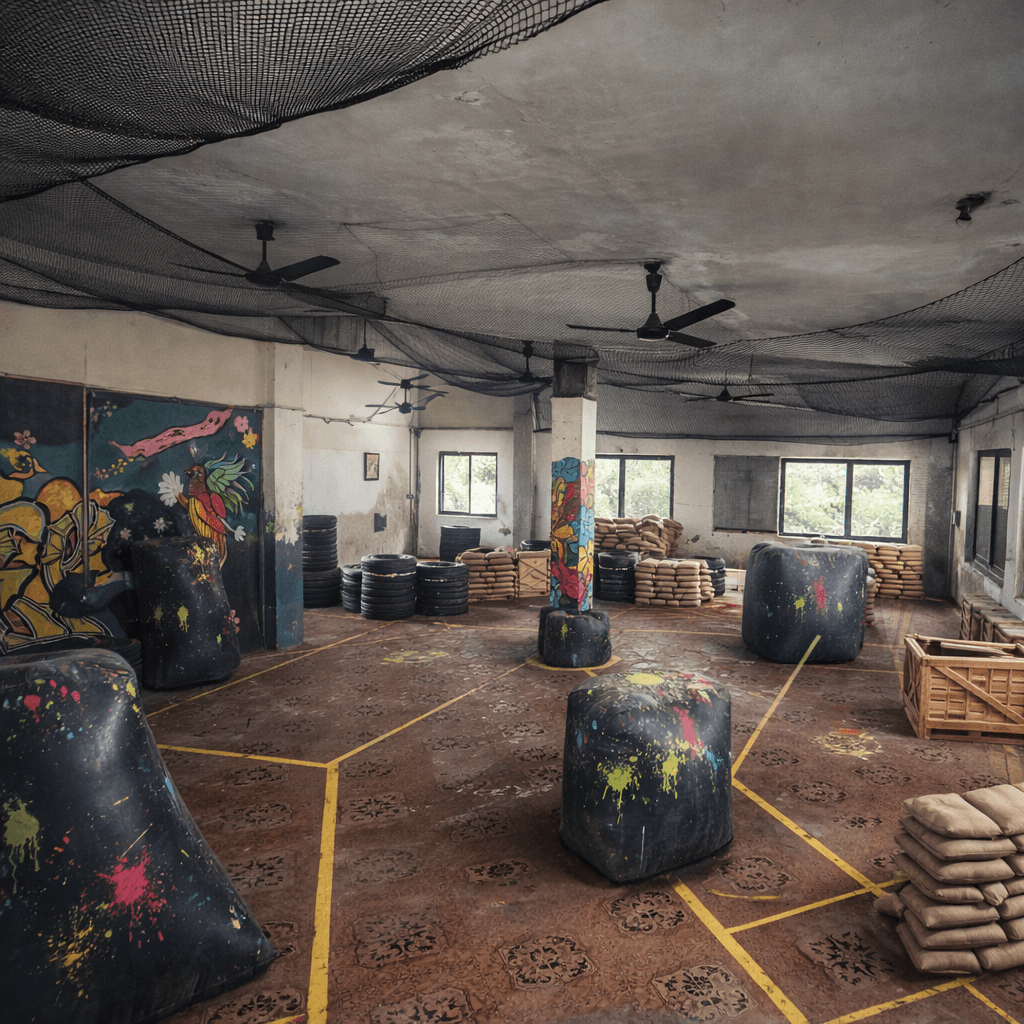 The Block indoor arena setup in North Goa